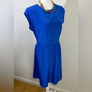 Mossimo. Sz lg dress royal blue fit & flair fully lined soft feel to the fabric